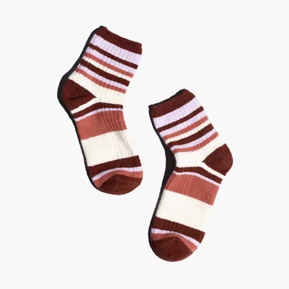 Madewell Wool blend stripe ankle socks